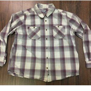 Women's Carhartt Long Sleeve Plaid Button Up Shirt Plum Extra Large 16 / 18